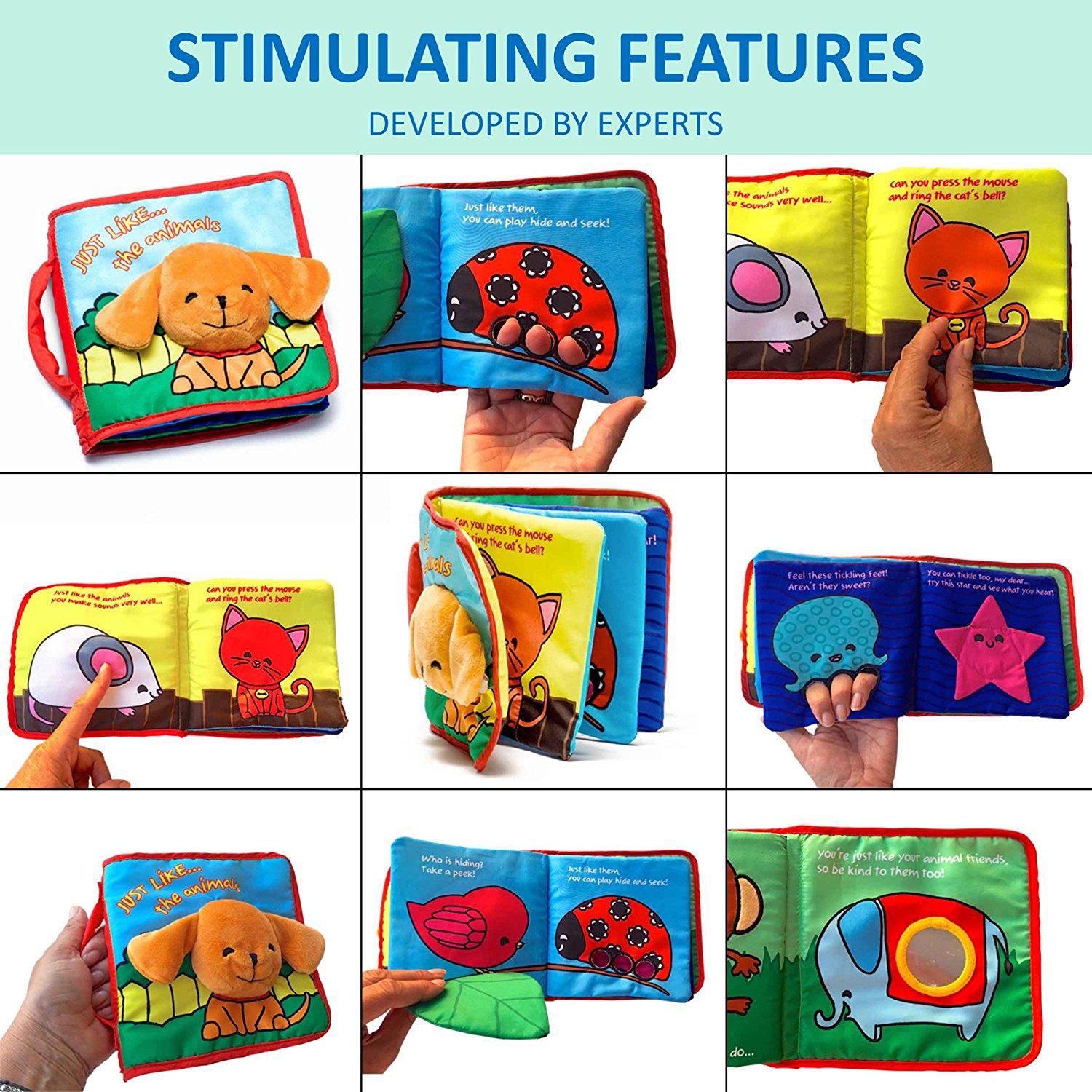 SOFT BOOK for BABIES Fabric Activity Crinkle Cloth Best