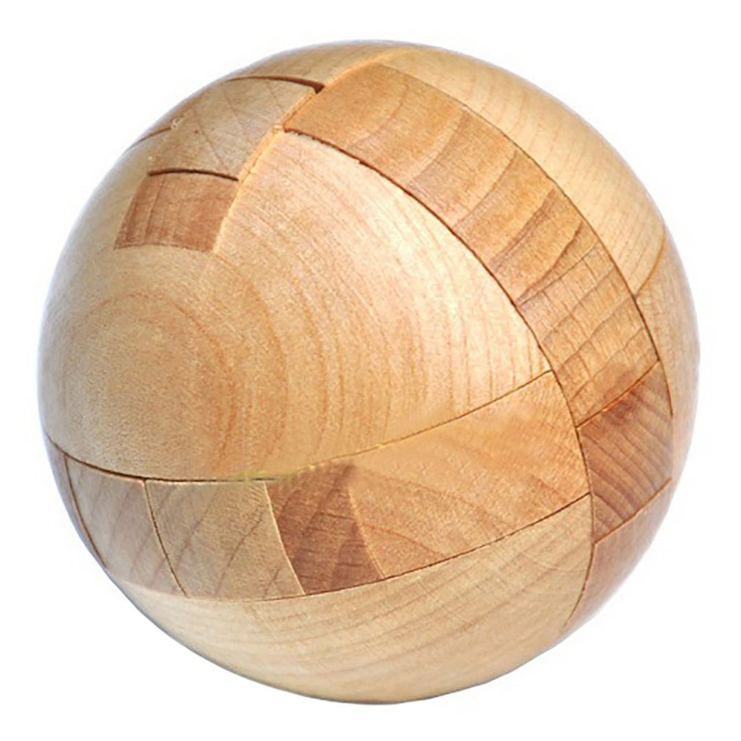 Wooden Puzzle Magic Ball Brain Teasers Toy Intelligence Game Sphere