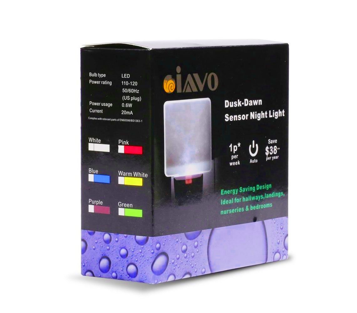 Iavo Auto On Off Plug In Led Night Light With Dusk To Dawn Sensor Iavo Auto On Off Plug In Led Night Light With Dusk To Dawn Sensor2